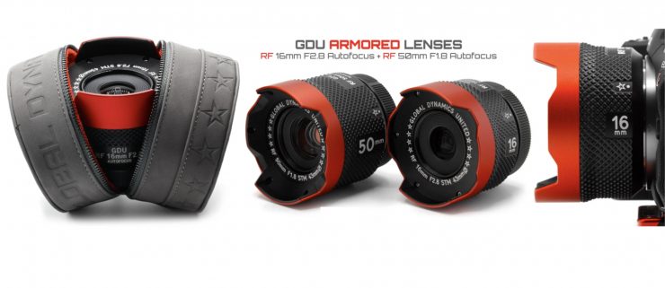GDU armored 50mm & 16mm Canon RF lenses - Newsshooter