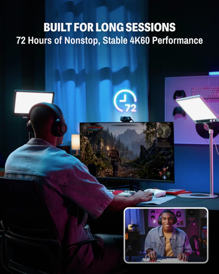 amaran Cam– a 4K60 Webcam with Auto Lighting feature