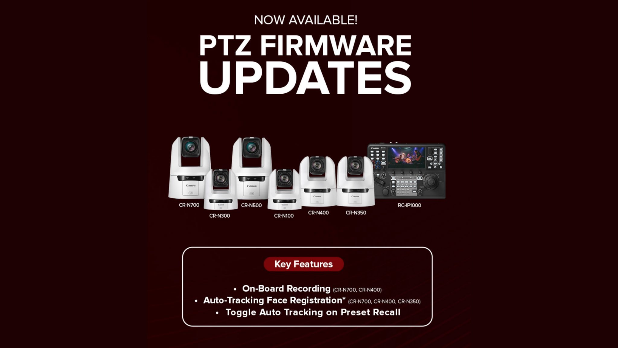 Canon PTZ firmware updates - Newsshooter