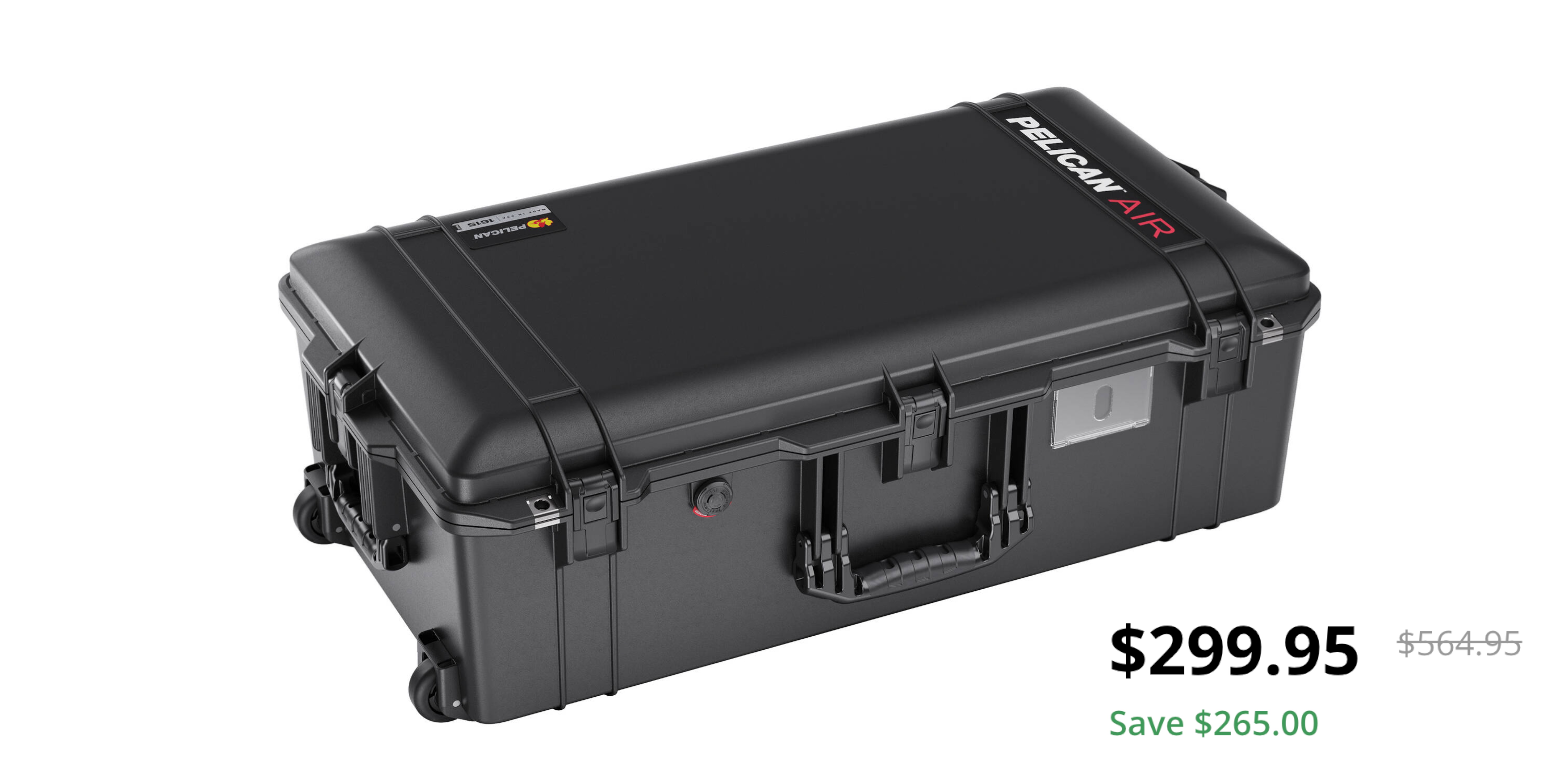 Save $265 USD on the Pelican 1615AirWD Wheeled Hard Case with Divider Insert