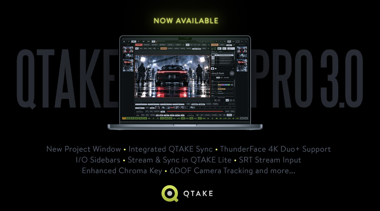 Вышло обновление QTAKE Pro 3.0: ИИ-сканирование хлопушки, трекинг 6DOF и новые функции видеоконтроля