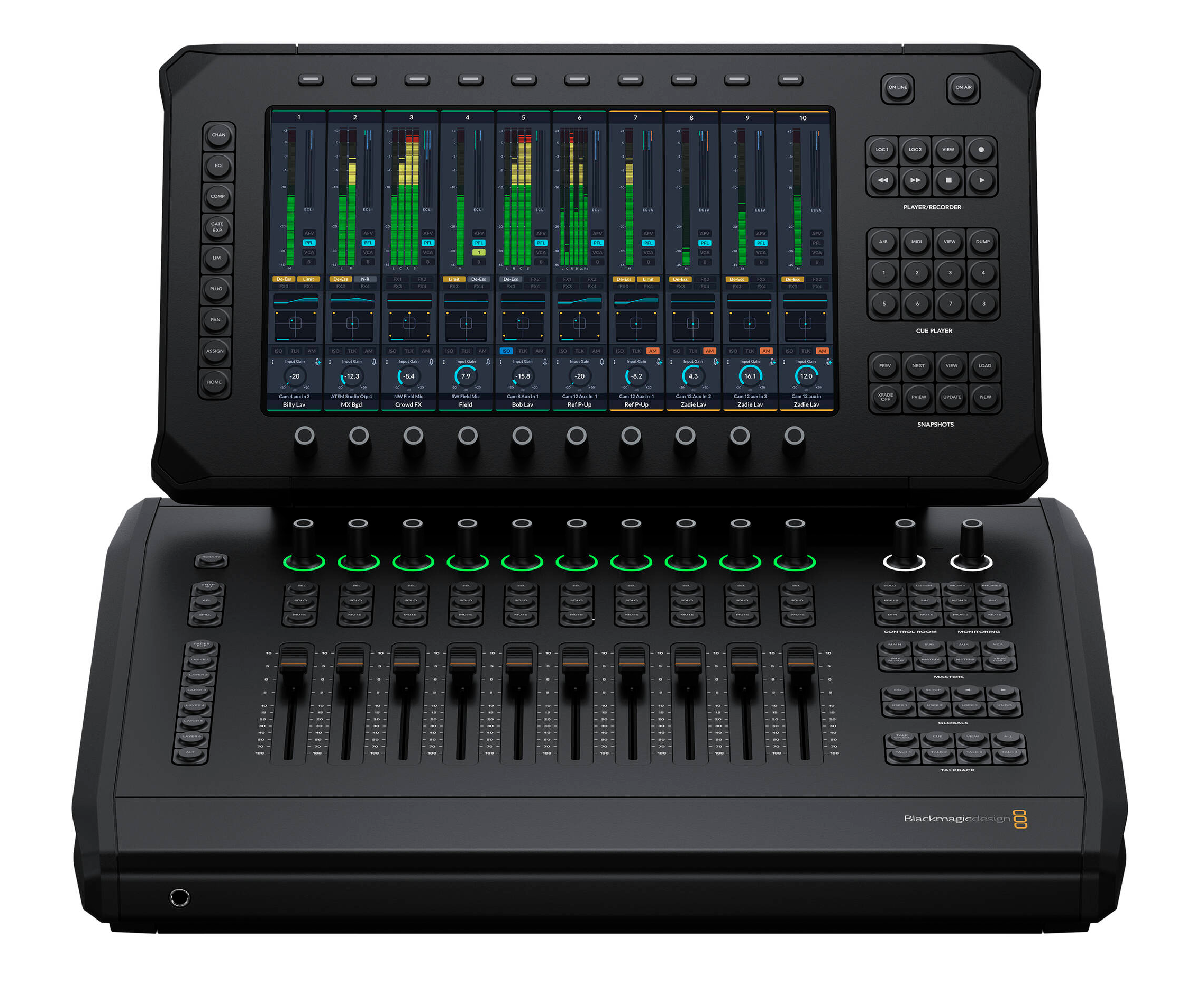 Blackmagic Design Fairlight Live Audio Panel 10 Desktop Control Surface ...
