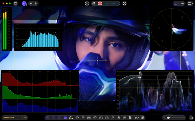 CineMon 2.0 monitoring Mac Мониторинговый рабочий стол CineMon 2.0 на Mac